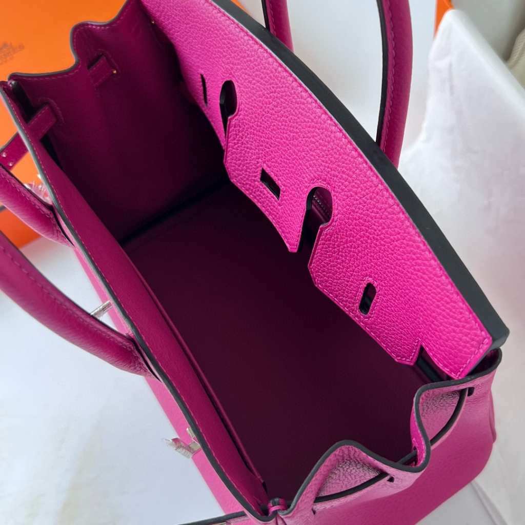 BIRKIN 25CM TAURILLON CLEMENCE L3 ROSE POUPRE PHW BIRKIN 25CM TAURILLON CLEMENCE L3 ROSE POUPRE PHW