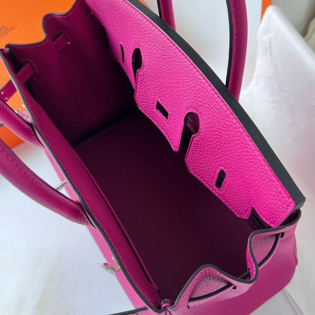 BIRKIN 25CM TAURILLON CLEMENCE L3 ROSE POUPRE PHW