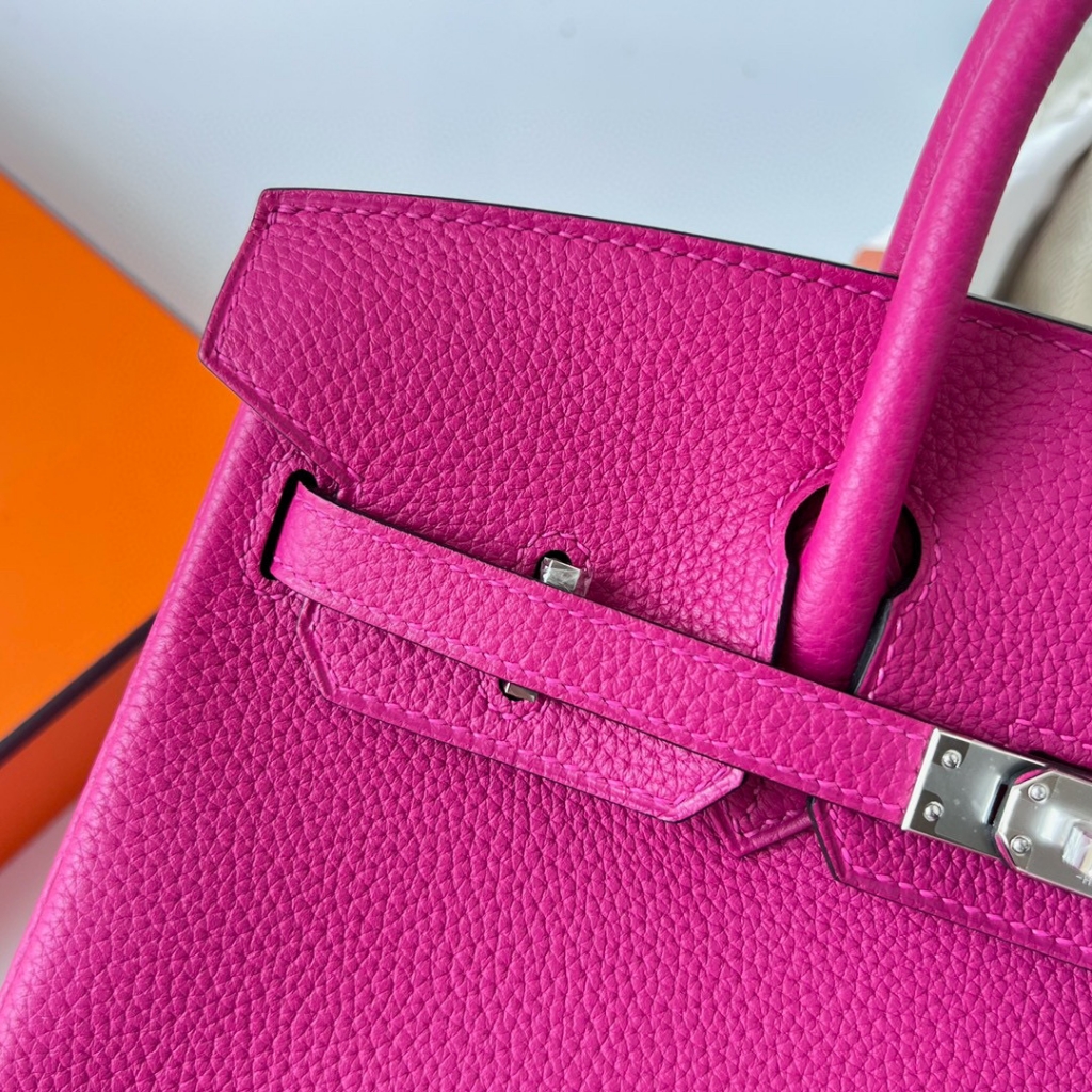 BIRKIN 25CM TAURILLON CLEMENCE L3 ROSE POUPRE PHW BIRKIN 25CM TAURILLON CLEMENCE L3 ROSE POUPRE PHW