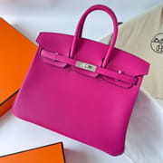 BIRKIN 25CM TAURILLON CLEMENCE L3 ROSE POUPRE PHW