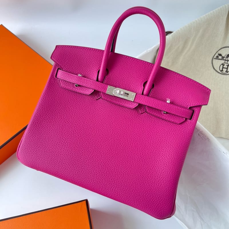 Birkin 25cm Clemence l3 Rose Poupre Phw