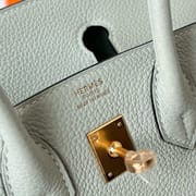 BIRKIN 25CM TAURILLON CLEMENCE 0W GRIS NEVE GHW