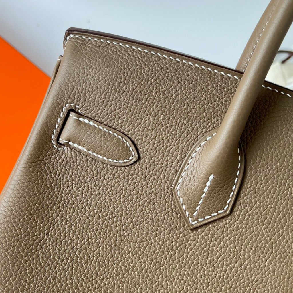 BIRKIN 30CM TAURILLON CLEMENCE 18 ETOUPE GHW