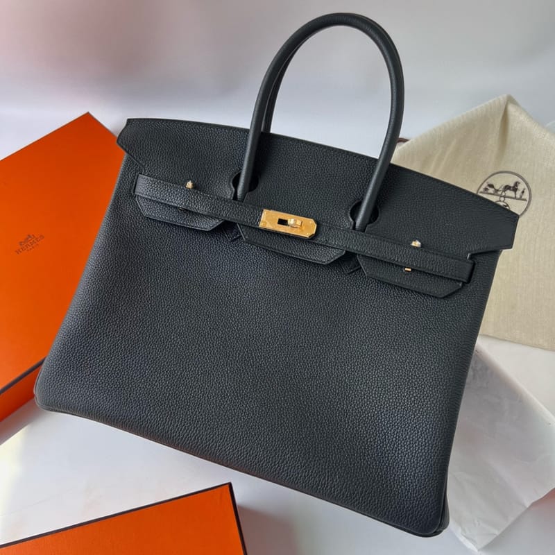 BIRKIN 35CM TAURILLON CLEMENCE 89 NOIR GHW
