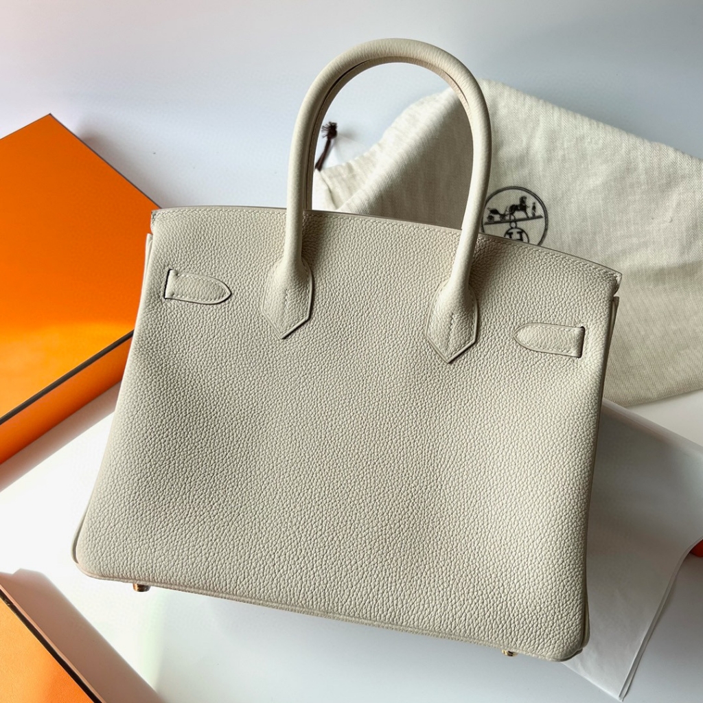 BIRKIN 30CM TAURILLON CLEMENCE 10 CRAIE GHW