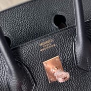 BIRKIN 25CM TAURILLON CLEMENCE 89 NOIR ROSE GOLD HARDWARE