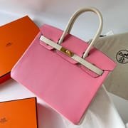 BIRKIN 30CM CHEVRE 5P PINK/10 CRAIE GHW