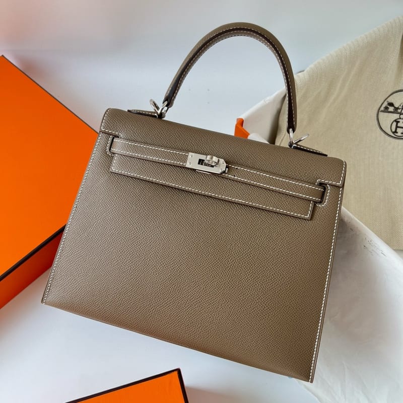 Kelly 25cm Sellier Epsom 18 Etoupe Phw