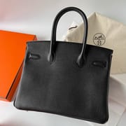 BIRKIN 30CM TAURILLON CLEMENCE 89 NOIR GHW