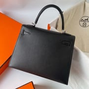 KELLY 25CM SELLIER EPSOM 89 NOIR PHW