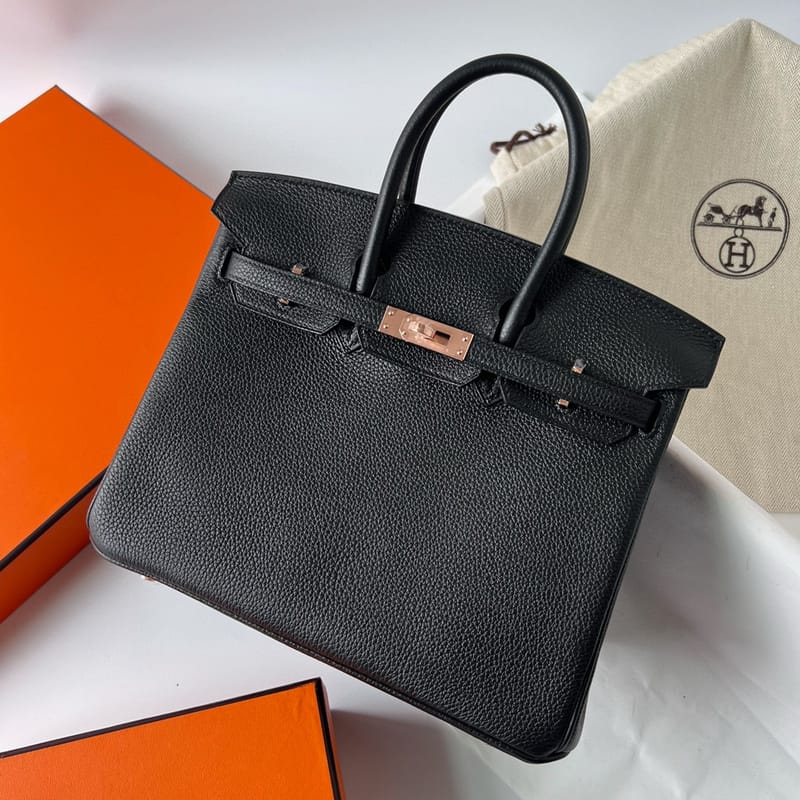 Birkin 25cm Clemence 89 Noir Rghw