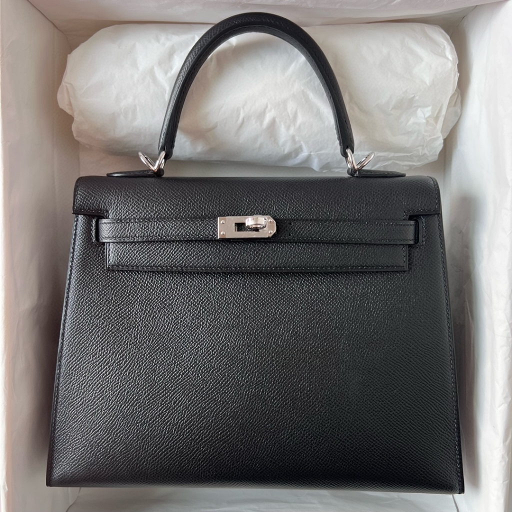 KELLY 25CM EPSOM 89 NOIR PHW KELLY 25CM EPSOM 89 NOIR PHW