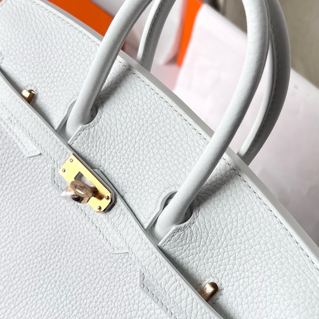 BIRKIN 25CM TAURILLON CLEMENCE 01 PURE WHITE GHW BIRKIN 25CM TAURILLON CLEMENCE 01 PURE WHITE GHW