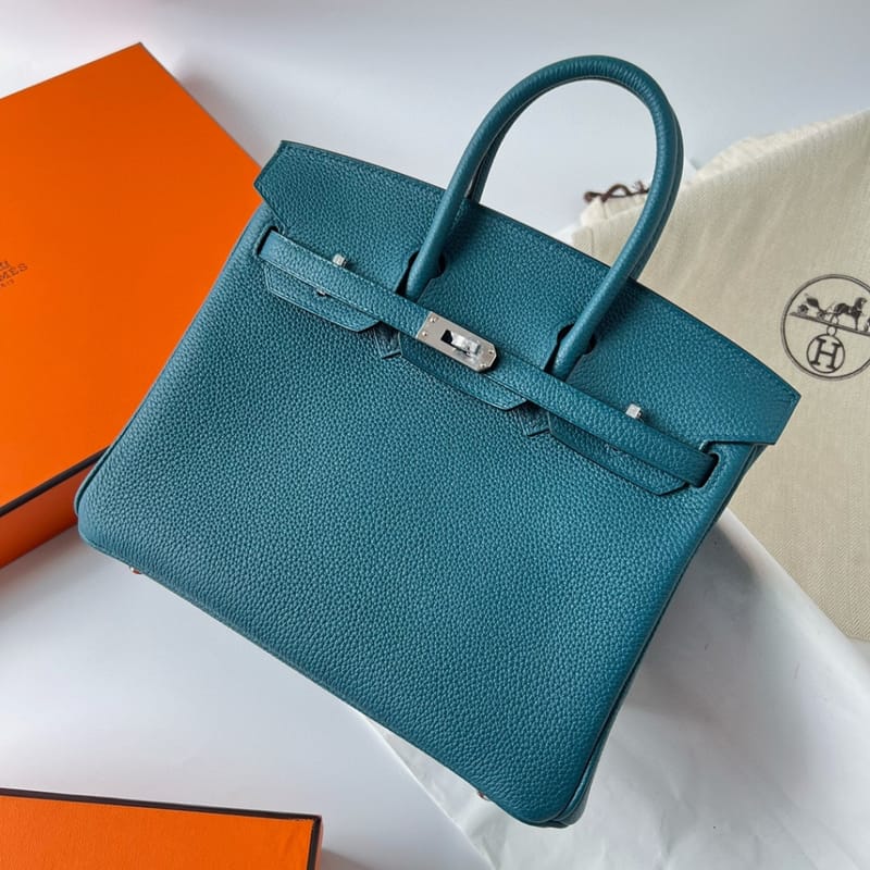 Birkin 25cm Clemence W0 Vert Bosphore Phw