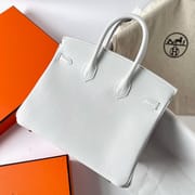 BIRKIN 25CM TAURILLON CLEMENCE 01 PURE WHITE GHW