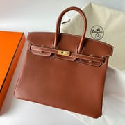 BIRKIN 25CM BARENIA NATURAL 34 FAUVE GHW
