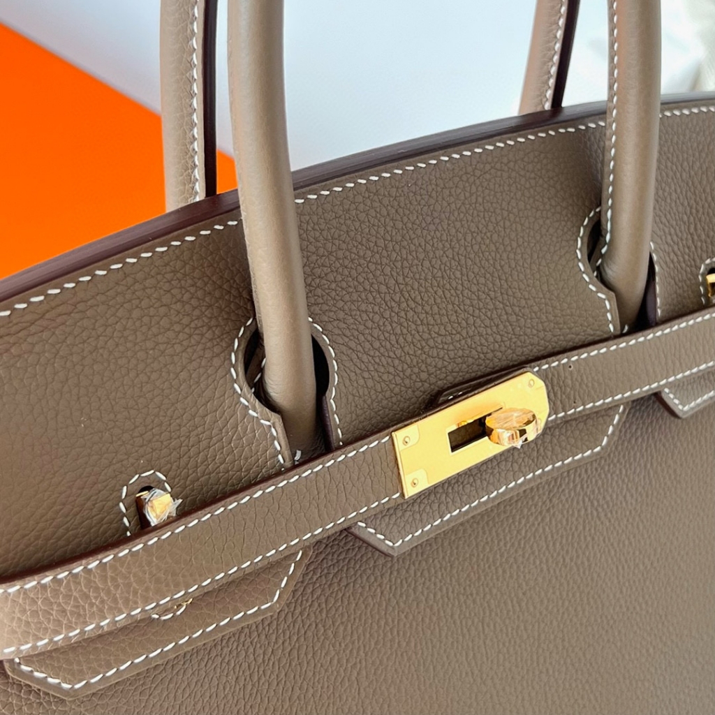 BIRKIN 30CM TAURILLON CLEMENCE 18 ETOUPE GHW