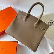 BIRKIN 30CM TAURILLON CLEMENCE 18 ETOUPE GHW