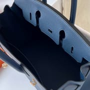 BIRKIN 30CM TAURILLON CLEMENCE S4 DEEP BLUE GHW