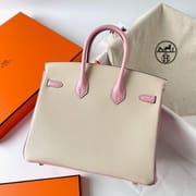 BIRKIN 25CM CHEVRE I2 NATA/3Q ROSE SAKURA BRUSHED GOLD HARDWARE