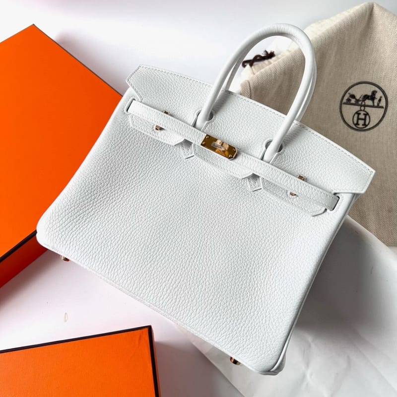 Birkin 25cm Clemence 01 Blanc Ghw