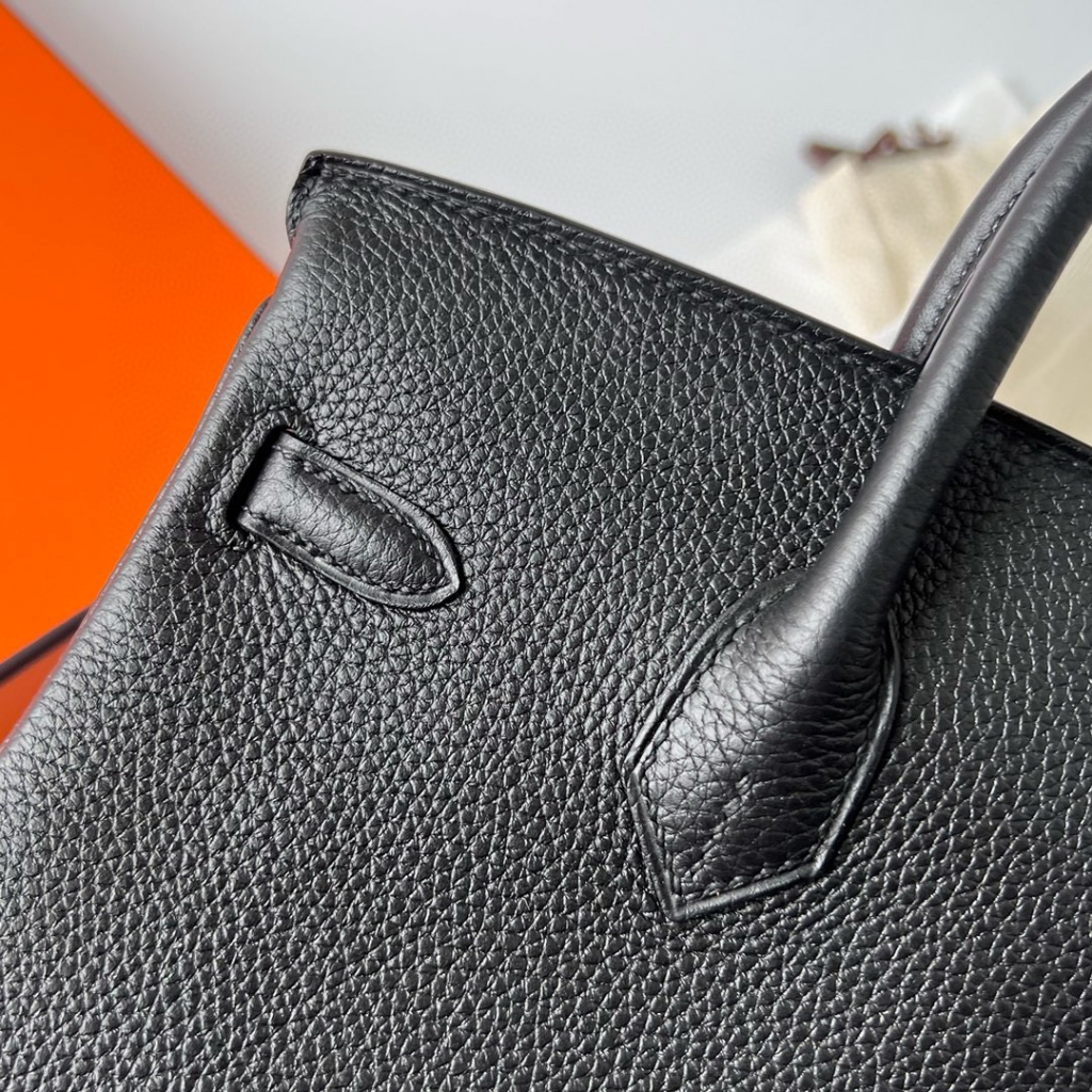 BIRKIN 25CM TAURILLON CLEMENCE 89 NOIR ROSE GOLD HARDWARE