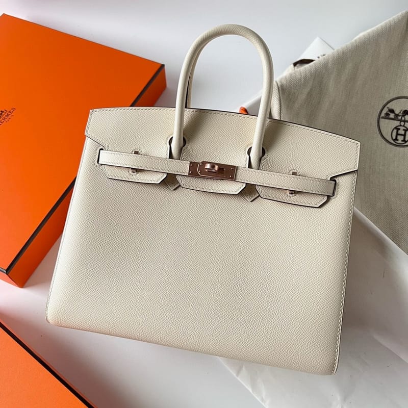 BIRKIN 25CM SELLIER EPSOM I2 NATA ROSE GOLD HARDWARE
