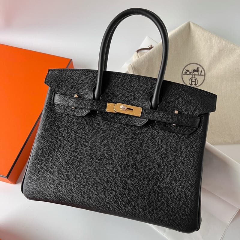 BIRKIN 30CM TAURILLON CLEMENCE 89 NOIR GHW