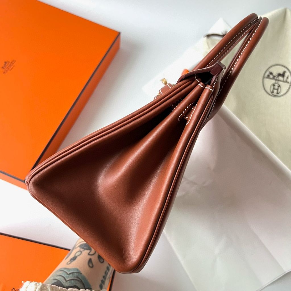 BIRKIN 25CM BARENIA NATURAL 34 FAUVE GHW