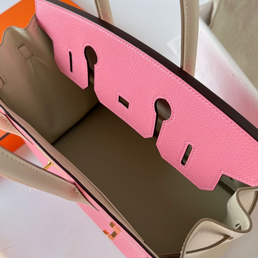 BIRKIN 30CM CHEVRE 5P PINK/10 CRAIE GHW