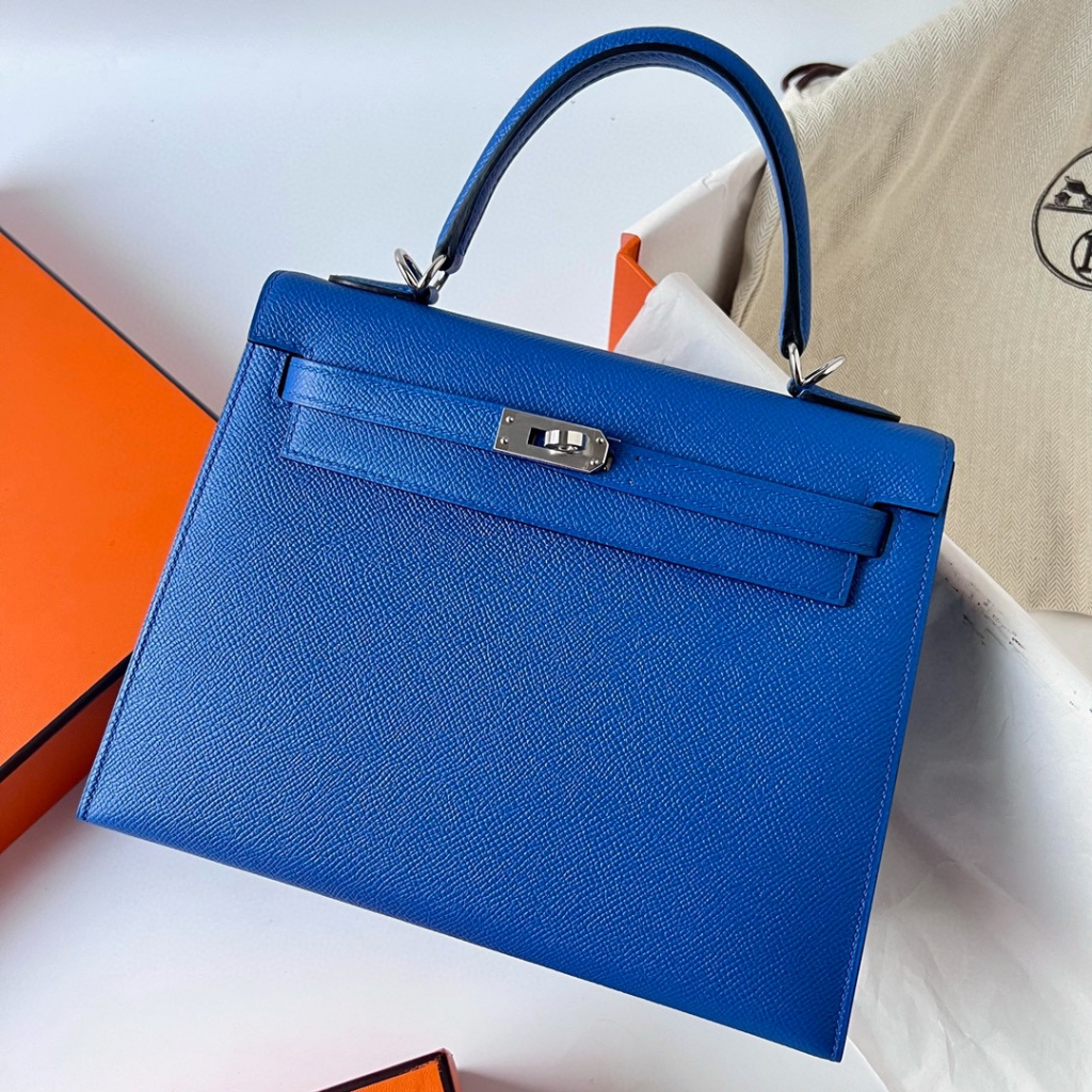 KELLY 25CM EPSOM 71 BLEU DE FRANCE PHW KELLY 25CM EPSOM 71 BLEU DE FRANCE PHW