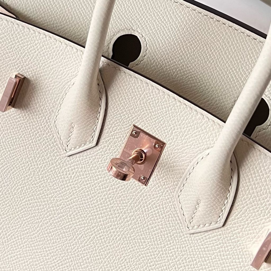 BIRKIN 25CM SELLIER EPSOM I2 NATA ROSE GOLD HARDWARE