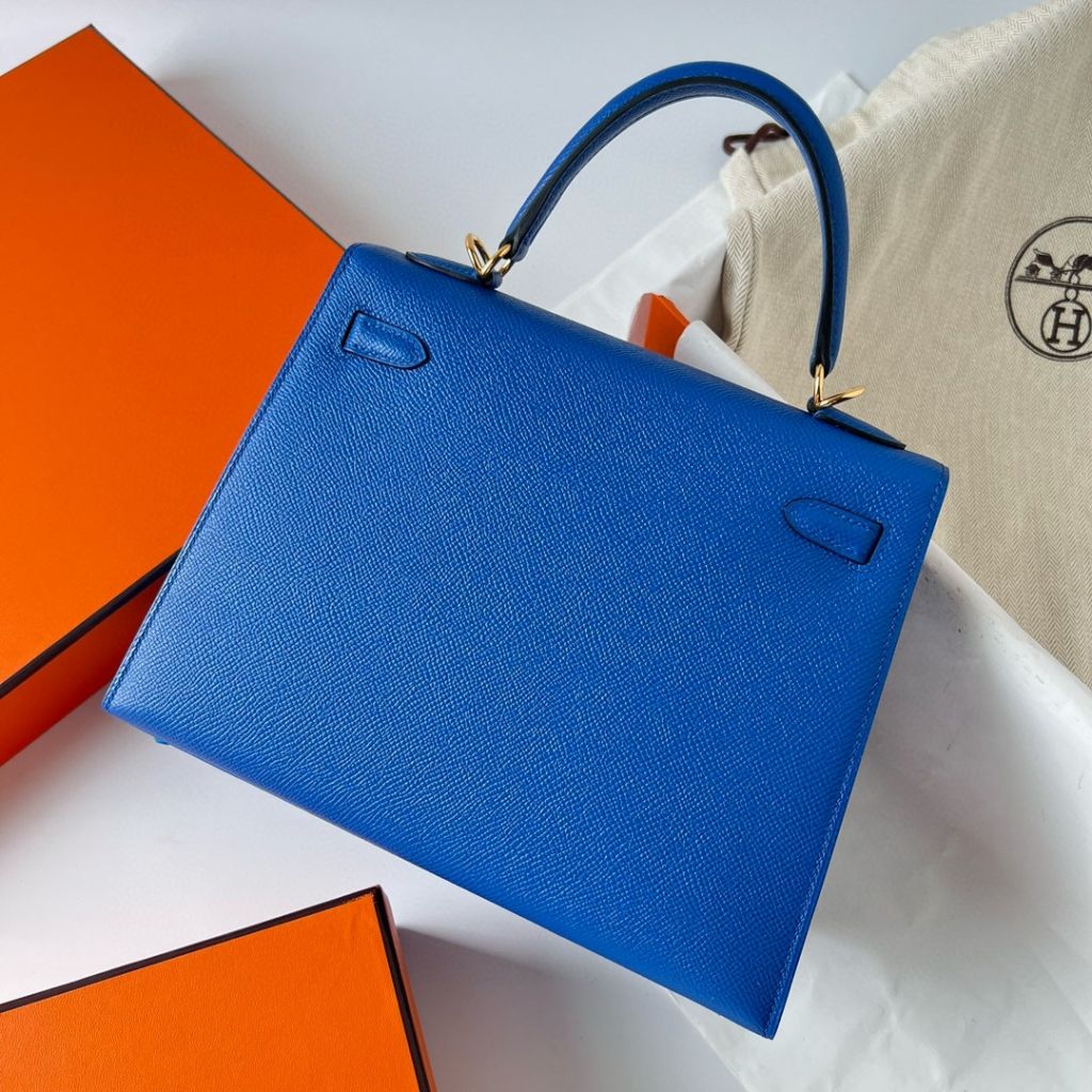 KELLY 25CM EPSOM 71 BLEU DE FRANCE GHW