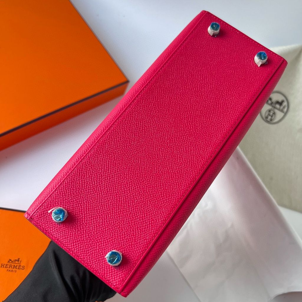 KELLY 25CM SELLIER EPSOM I6 ROSE EXTREME GHW