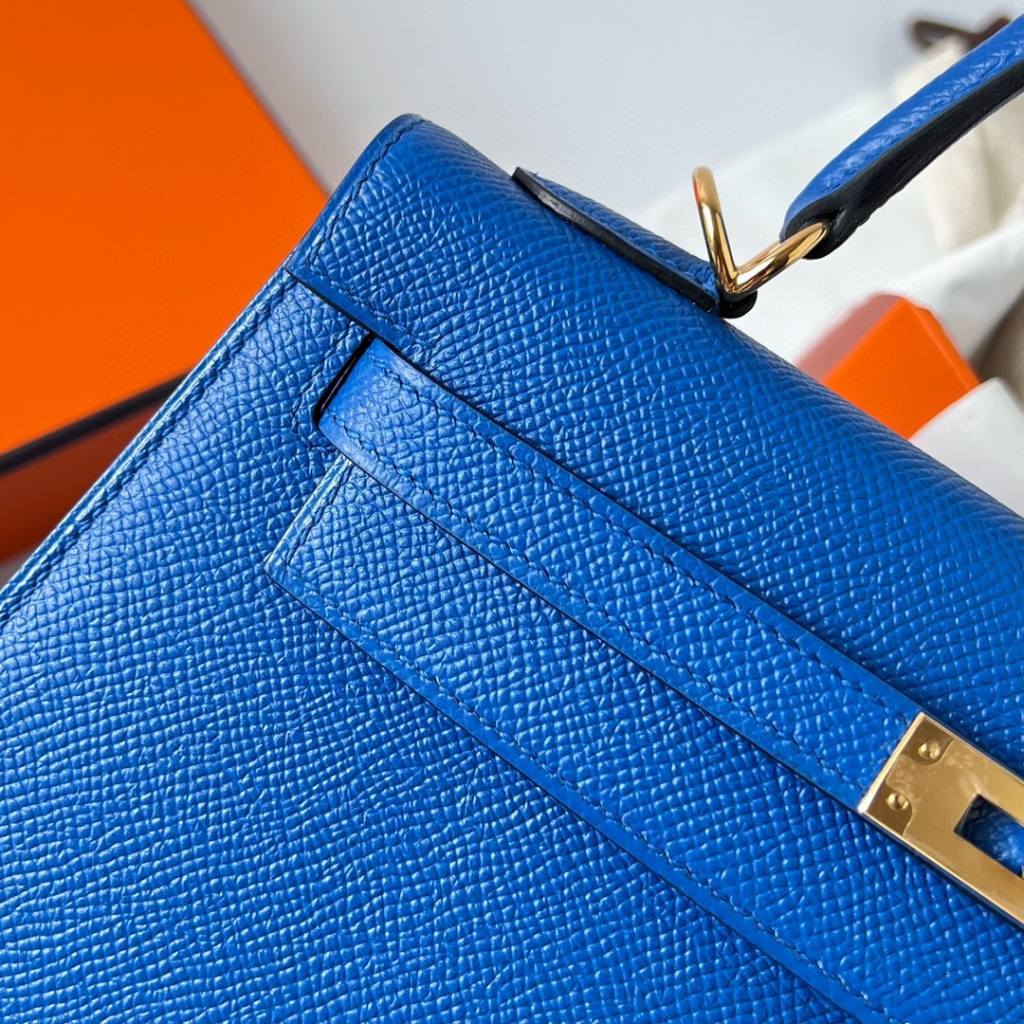 KELLY 25CM EPSOM 71 BLEU DE FRANCE GHW