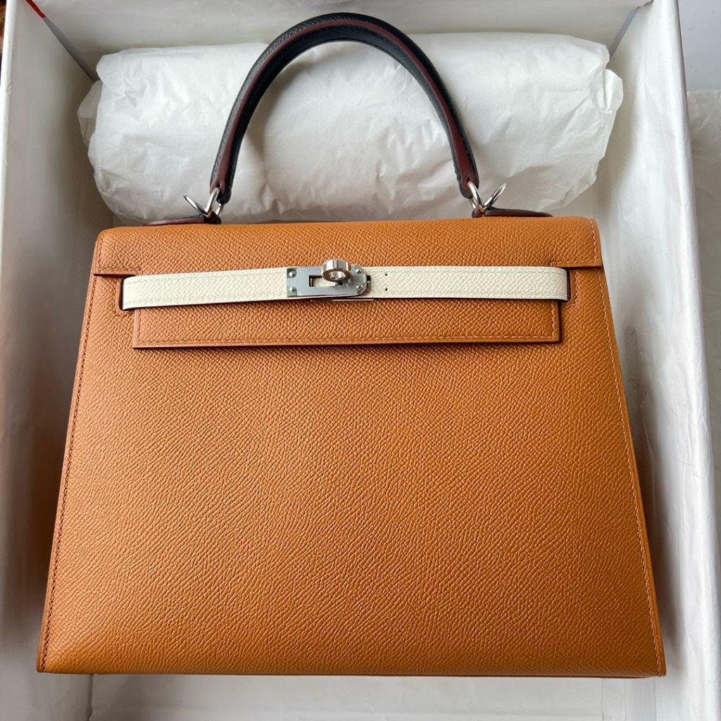 KELLY 25CM SELLIER EPSOM 37 GOLD/I2 NATE/89 NOIR PHW