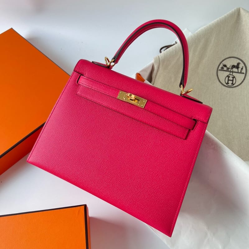 Kelly 25cm Sellier Epsom I6 Rose Extreme Ghw