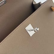 KELLY 25CM SELLIER EPSOM 18 ETOUPE/3G ALEZAN/4B BISCUIT PHW