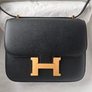 CONSTANCE 18CM CHEVRE 镜子款 89 NOIR GHW