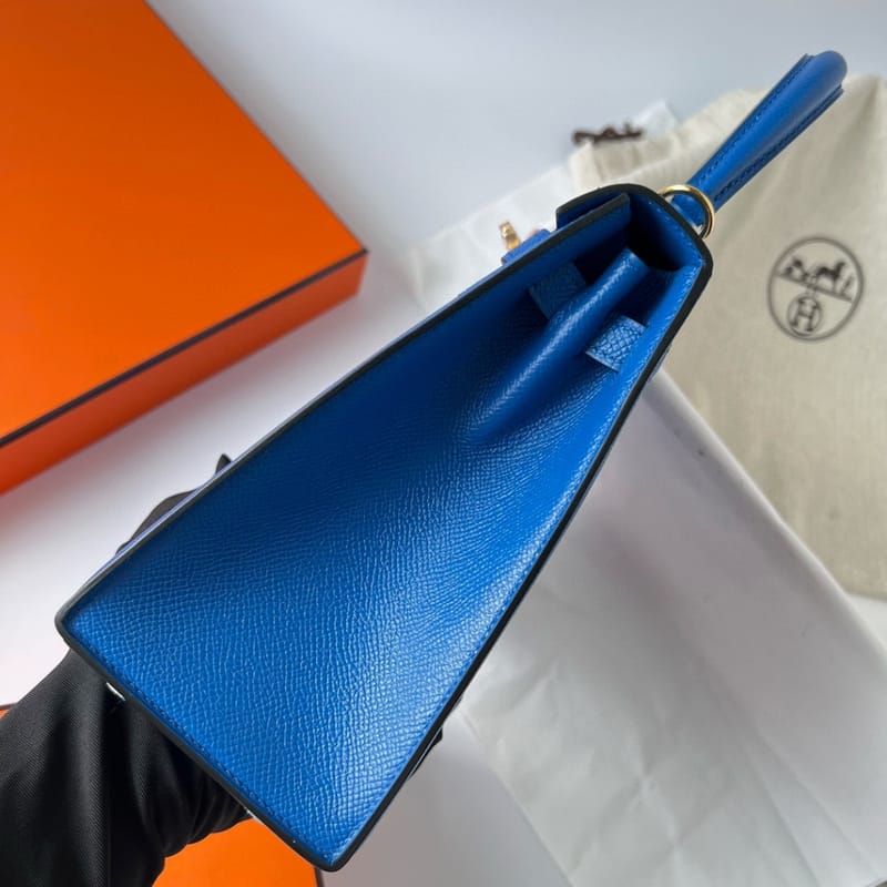 KELLY 25CM EPSOM 71 BLEU DE FRANCE GHW