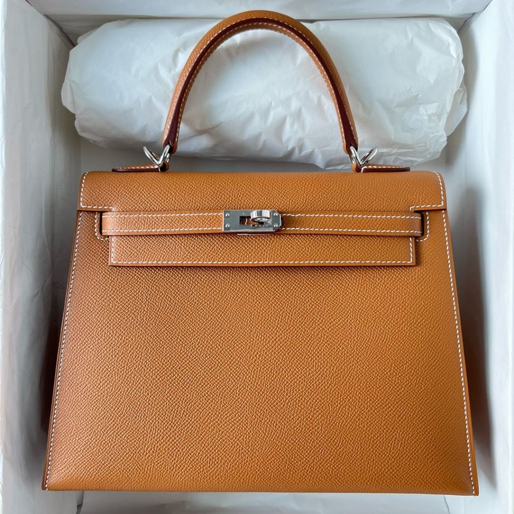 KELLY 25CM SELLIER EPSOM 37 GOLD PHW