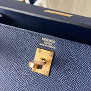 KELLY 25CM EPSOM 73 BLEU SAPHIR GHW