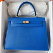 KELLY 25CM EPSOM 71 BLEU DE FRANCE GHW