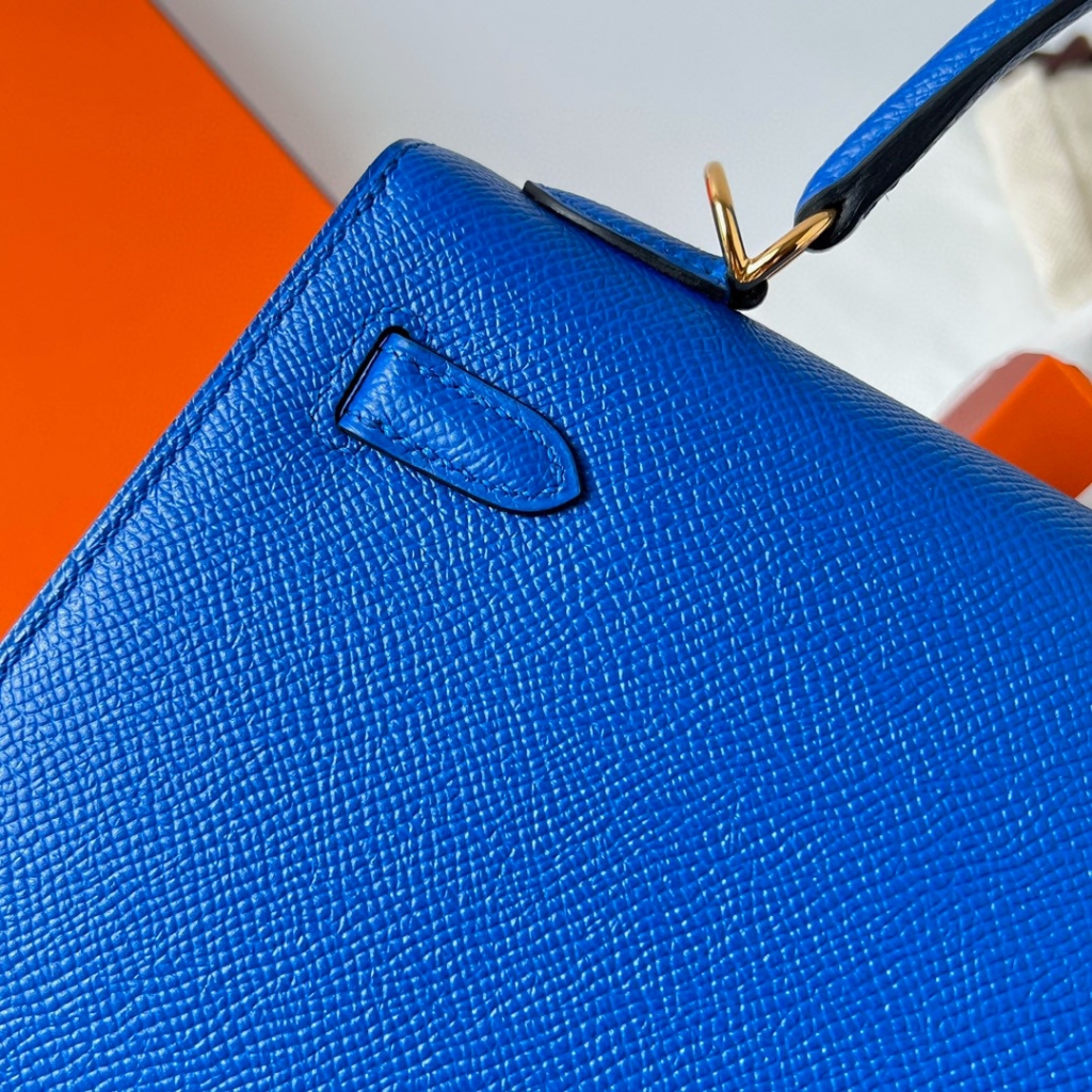 KELLY 25CM EPSOM 71 BLEU DE FRANCE GHW