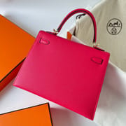 KELLY 25CM SELLIER EPSOM I6 ROSE EXTREME GHW