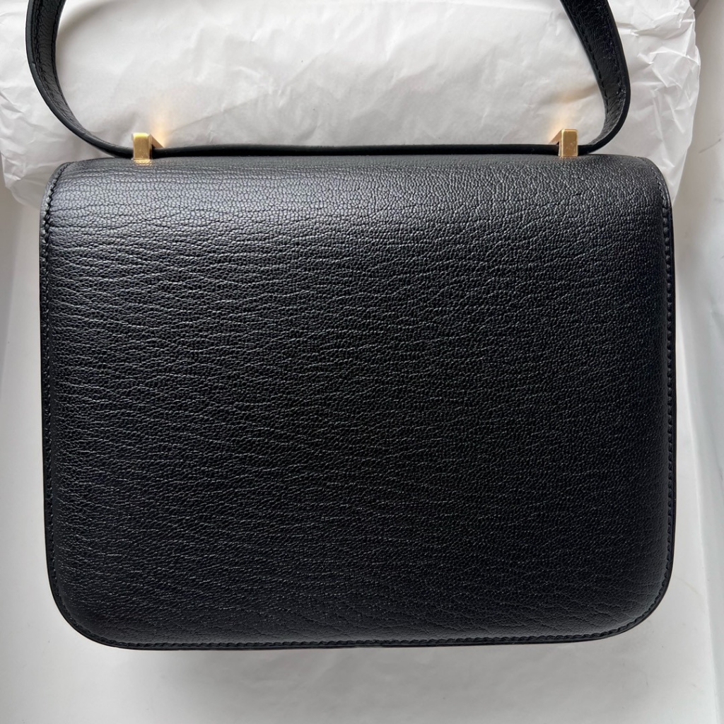 CONSTANCE 18CM CHEVRE 89 NOIR GHW CONSTANCE 18CM CHEVRE 89 NOIR GHW