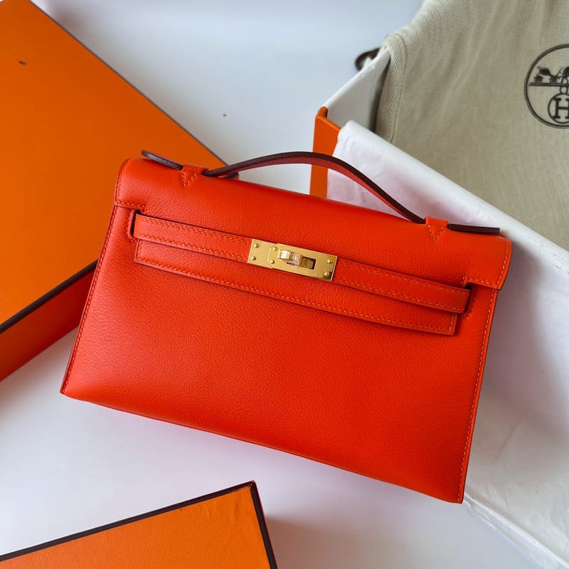 Kelly Pochette Swift 9j Feu Ghw