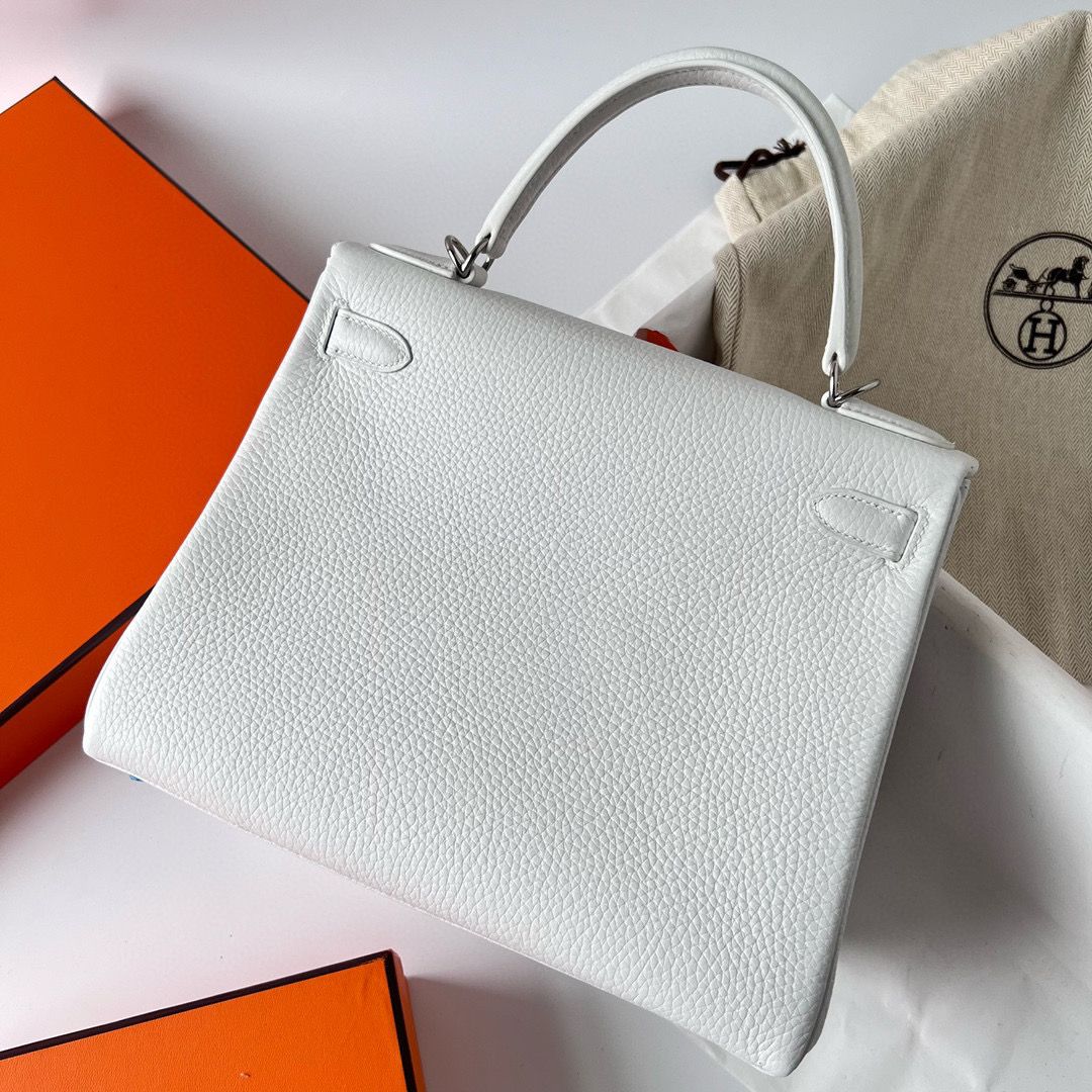 KELLY 28CM TAURILLON CLEMENCE 01 PURE WHITE PHW