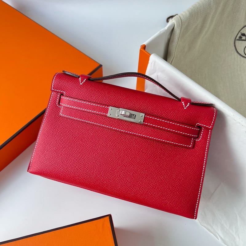 KELLY POCHETTE EPSOM Q5 ROSE CASAQUE PHW