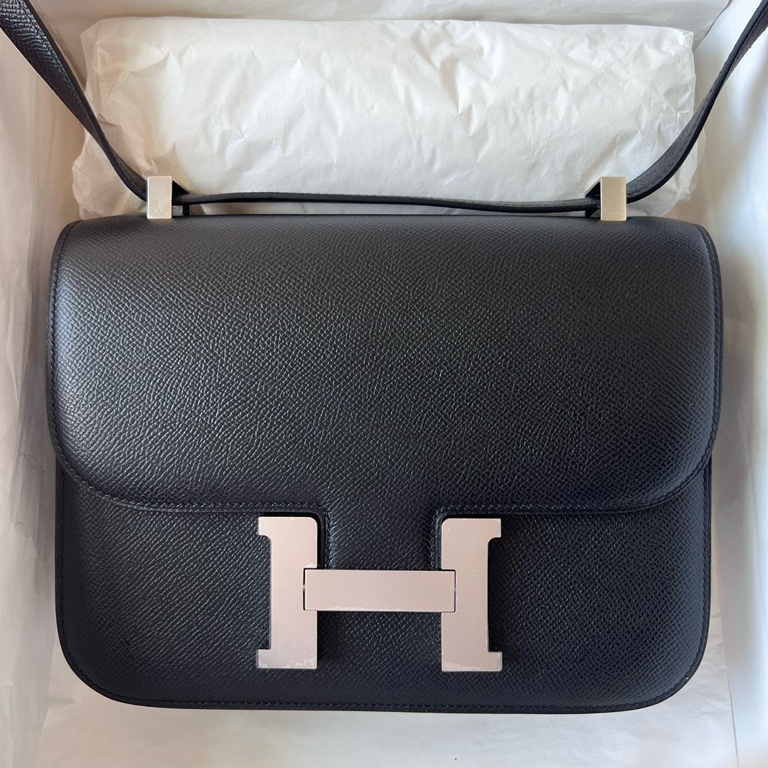 CONSTANCE 24CM EPSOM 镜子款 89 NOIR SILVER HARDWARE